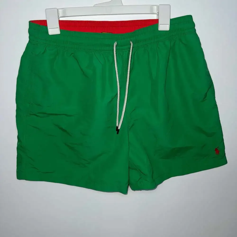 Polo Ralph Lauren Traveler Solid Green Swim Shorts XL Like New